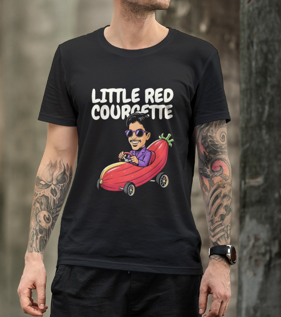 Little Red Courgette Prince Cartoon Funny Car Driving T-Shirt