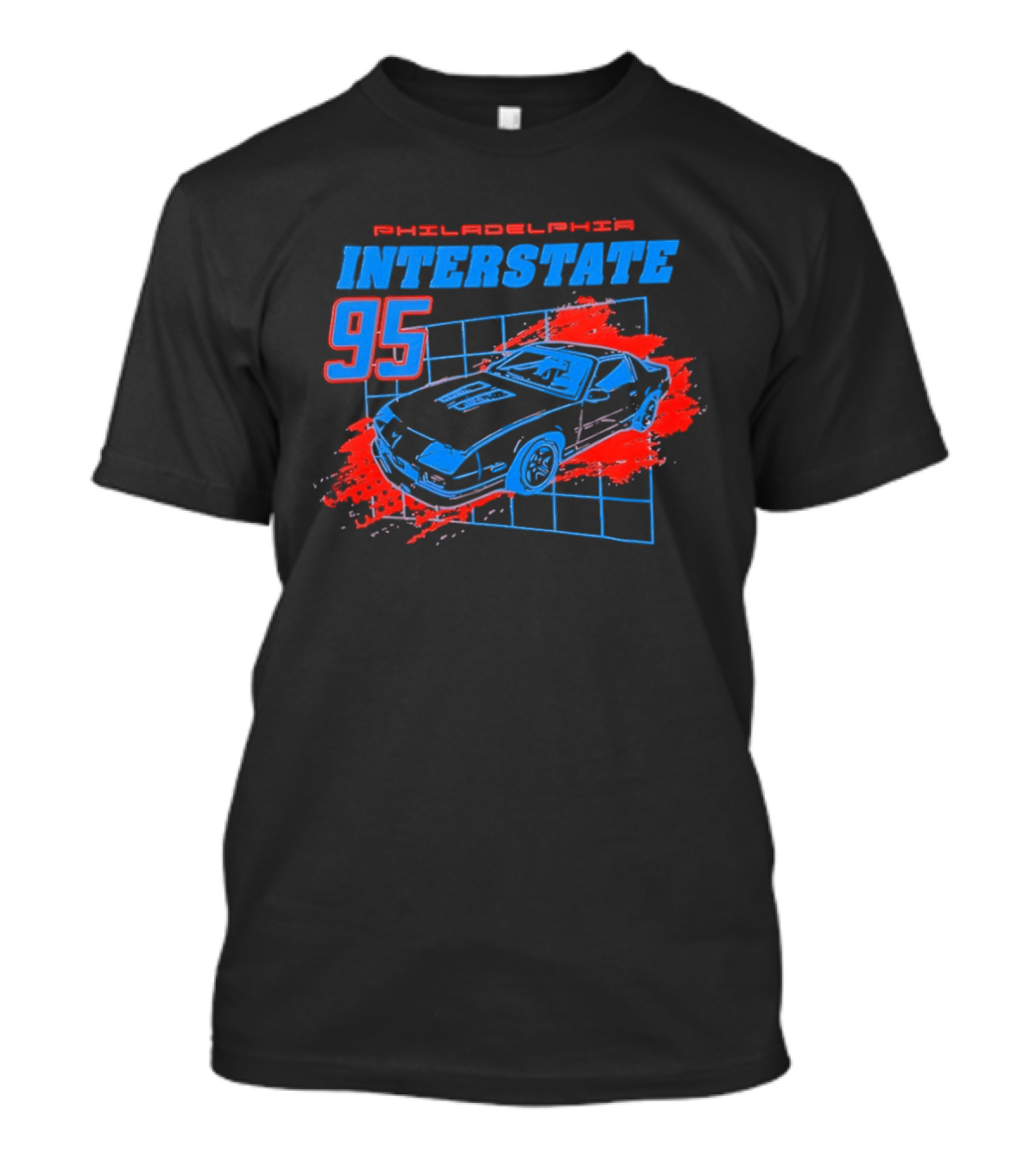 Philadelphia Interstate 95 Vintage Car Racer T-Shirt