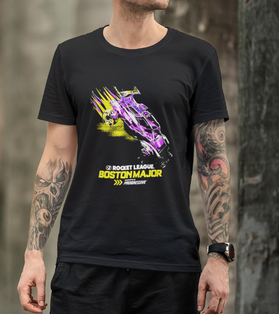 Rocket League Boston Major 2023 Presented By Progressive Colorful Car T-Shirt