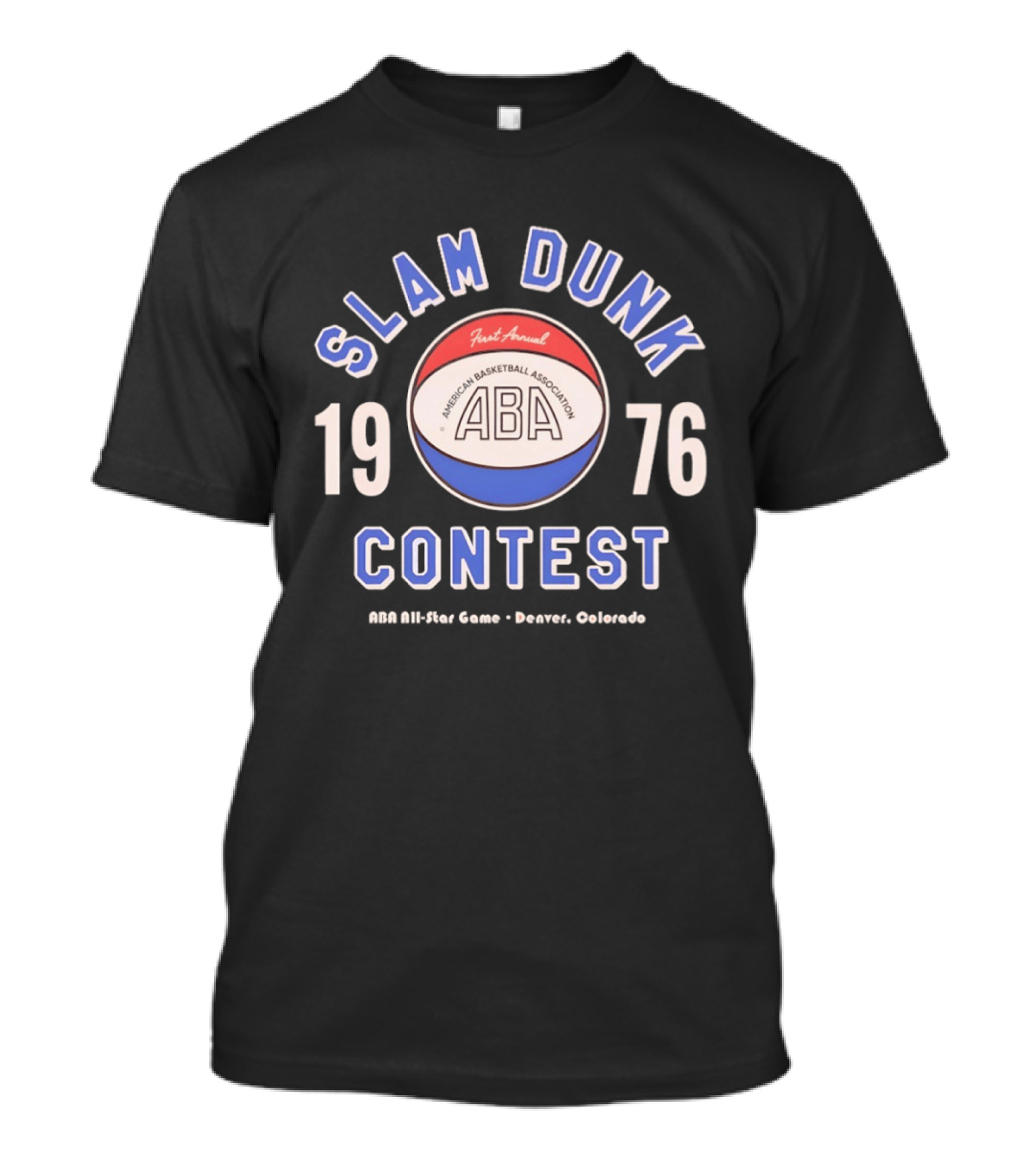 First Annual ABA Slam Dunk Contest 1976 All Star Game Denver Colorado T-Shirt