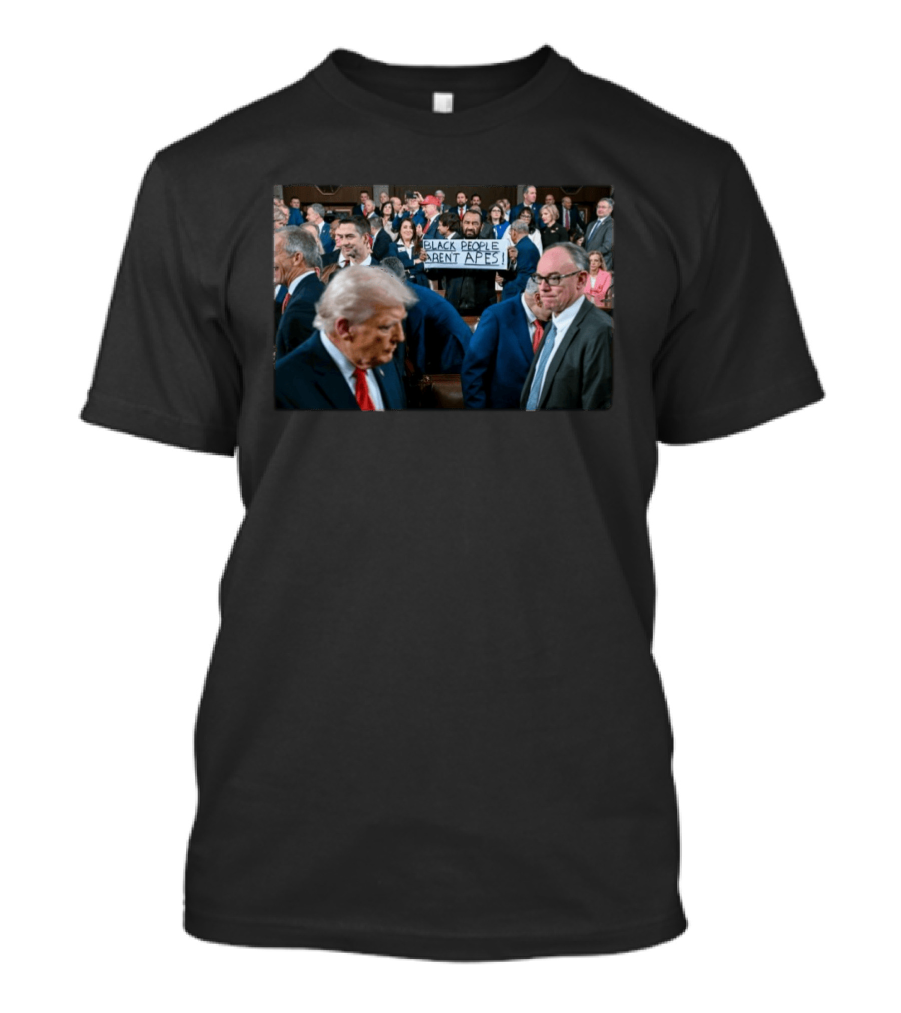 Trump Event Protest Sign Black People Aren't APES T-Shirt