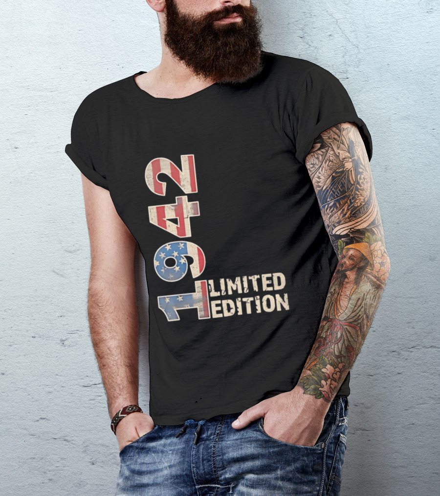 USA 1942 Limited Edition American Flag T-Shirt