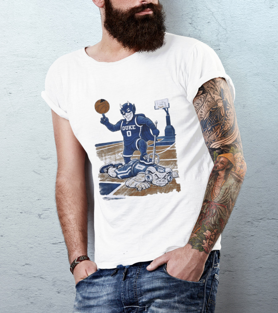 Duke Blue Devils Victory Over UNC Tar Heels Basketball Rivalry T-Shirt