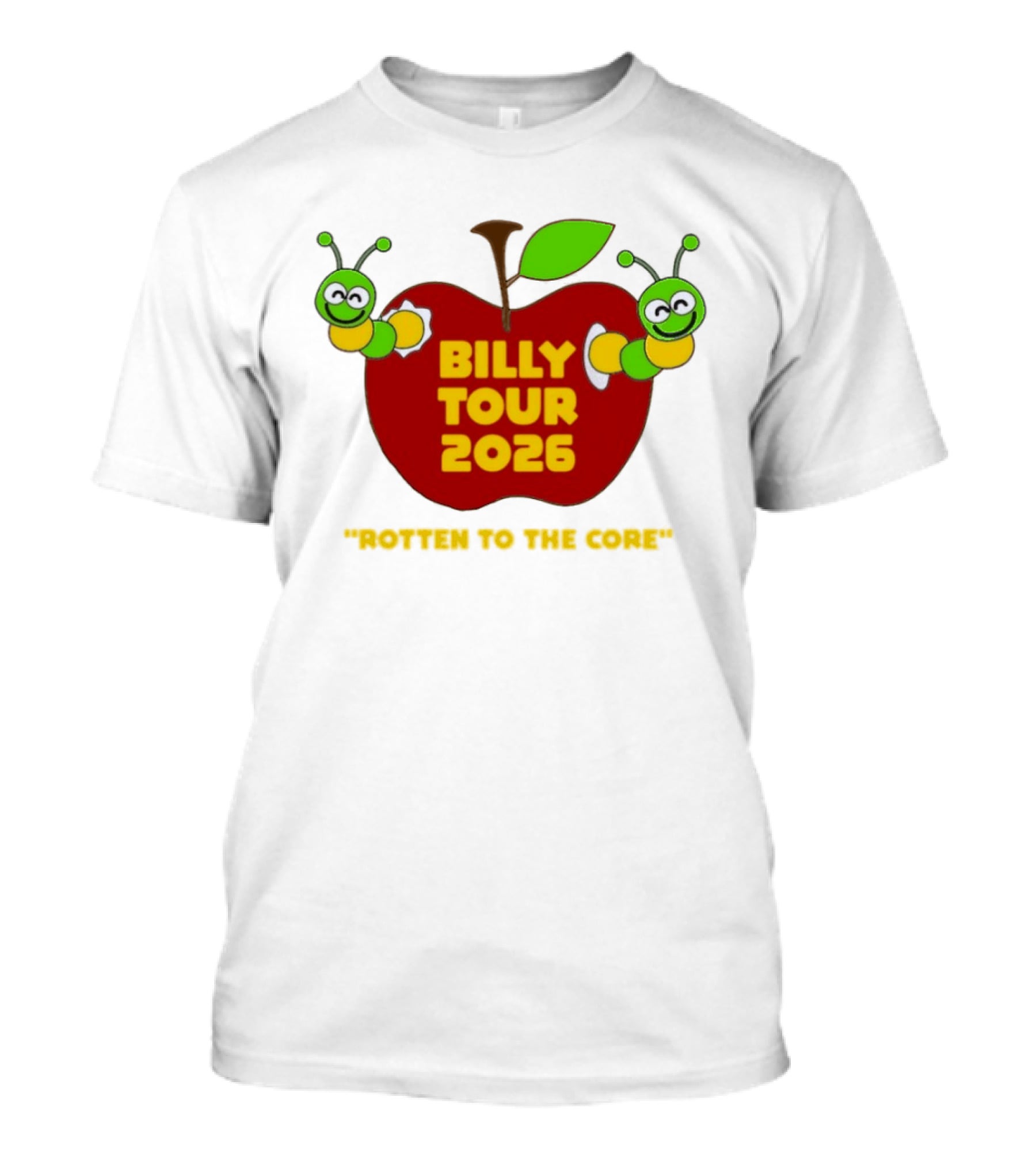 Billy Tour 2026 Rotten To The Core Apple Worms T-Shirt