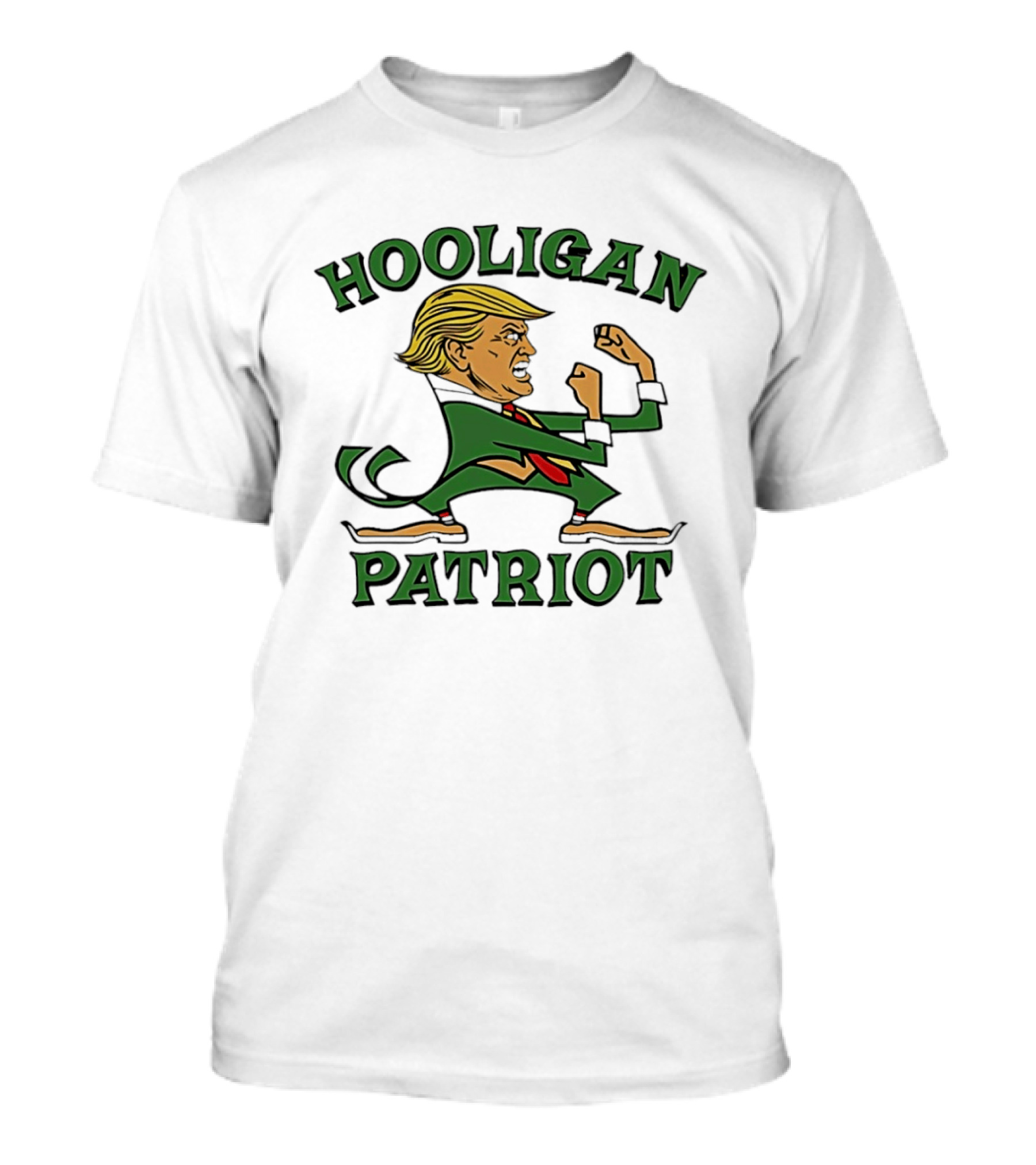 Hooligan Patriot Trump Cartoon St. Patrick's Day T-Shirt