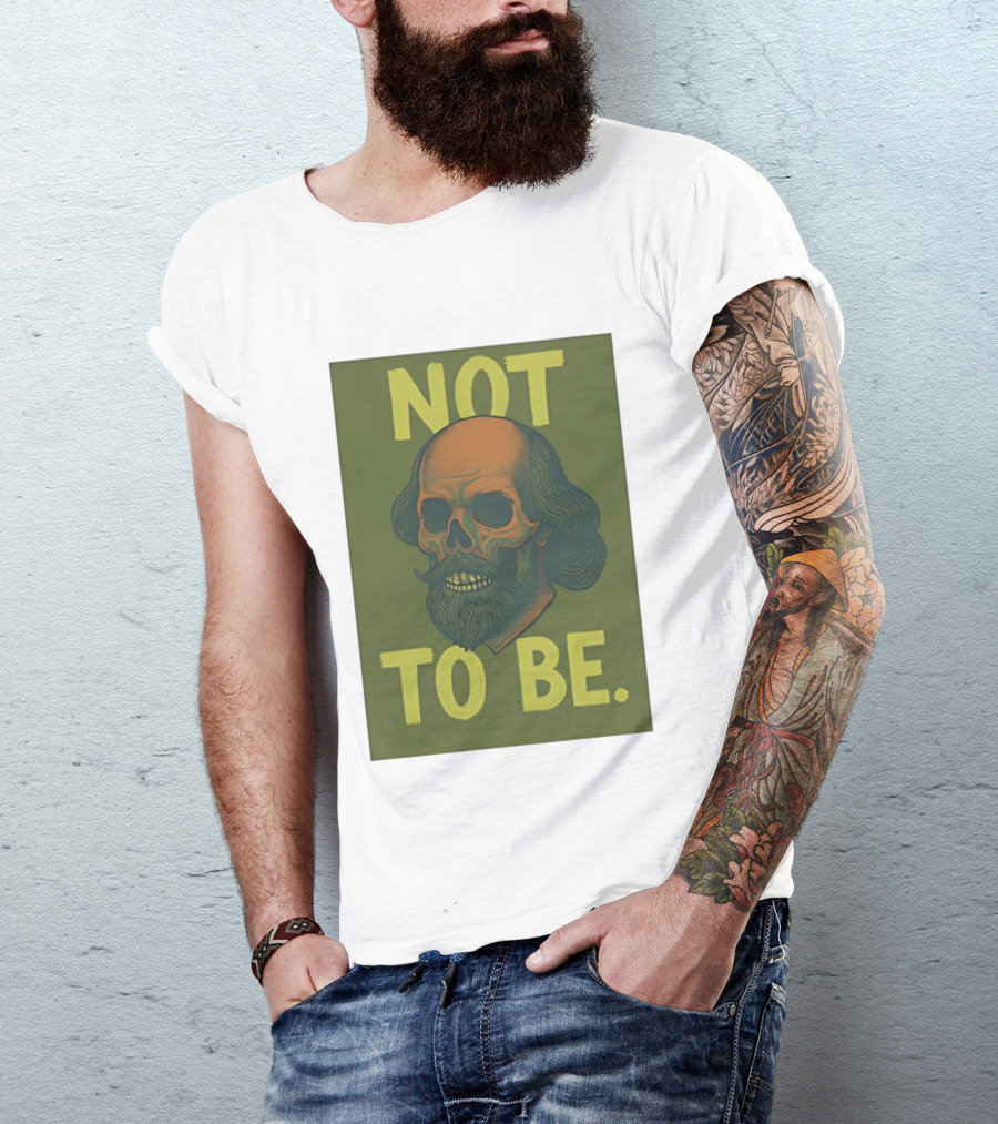 Skull Shakespeare Not To Be Hamlet Mashup T-Shirt