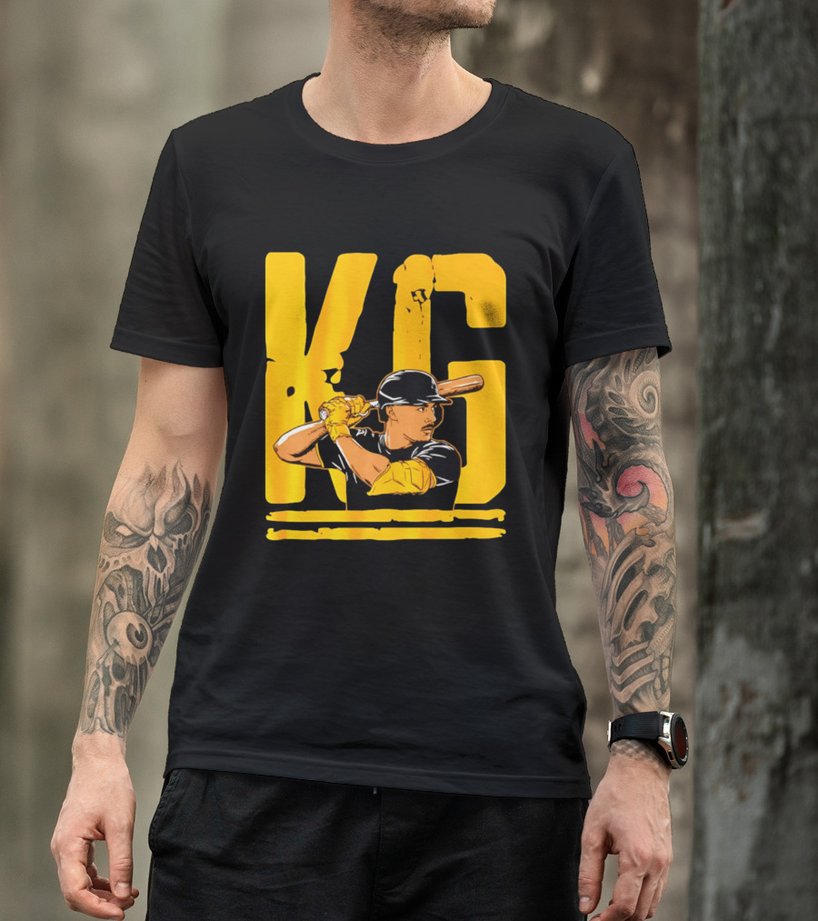 KG Konnor Griffin Pittsburgh Pirates Baseball Batter Cartoon T-Shirt