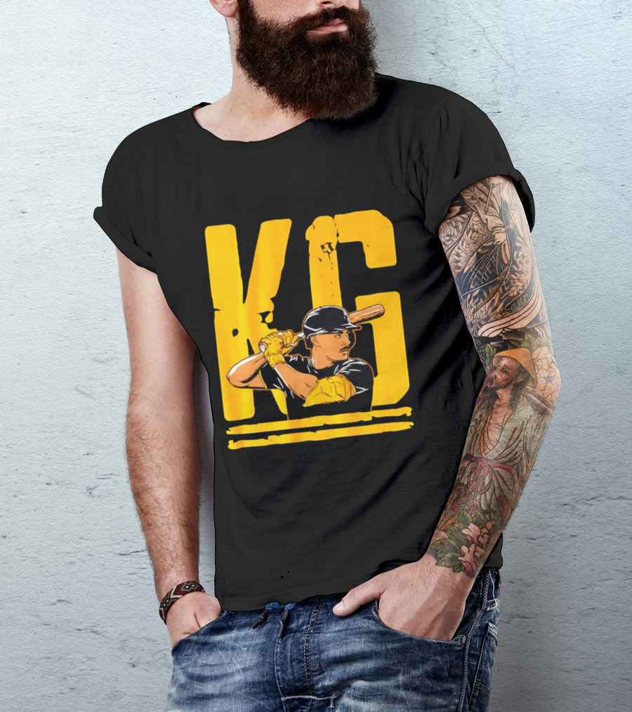 KG Konnor Griffin Pittsburgh Pirates Baseball Batter Cartoon T-Shirt