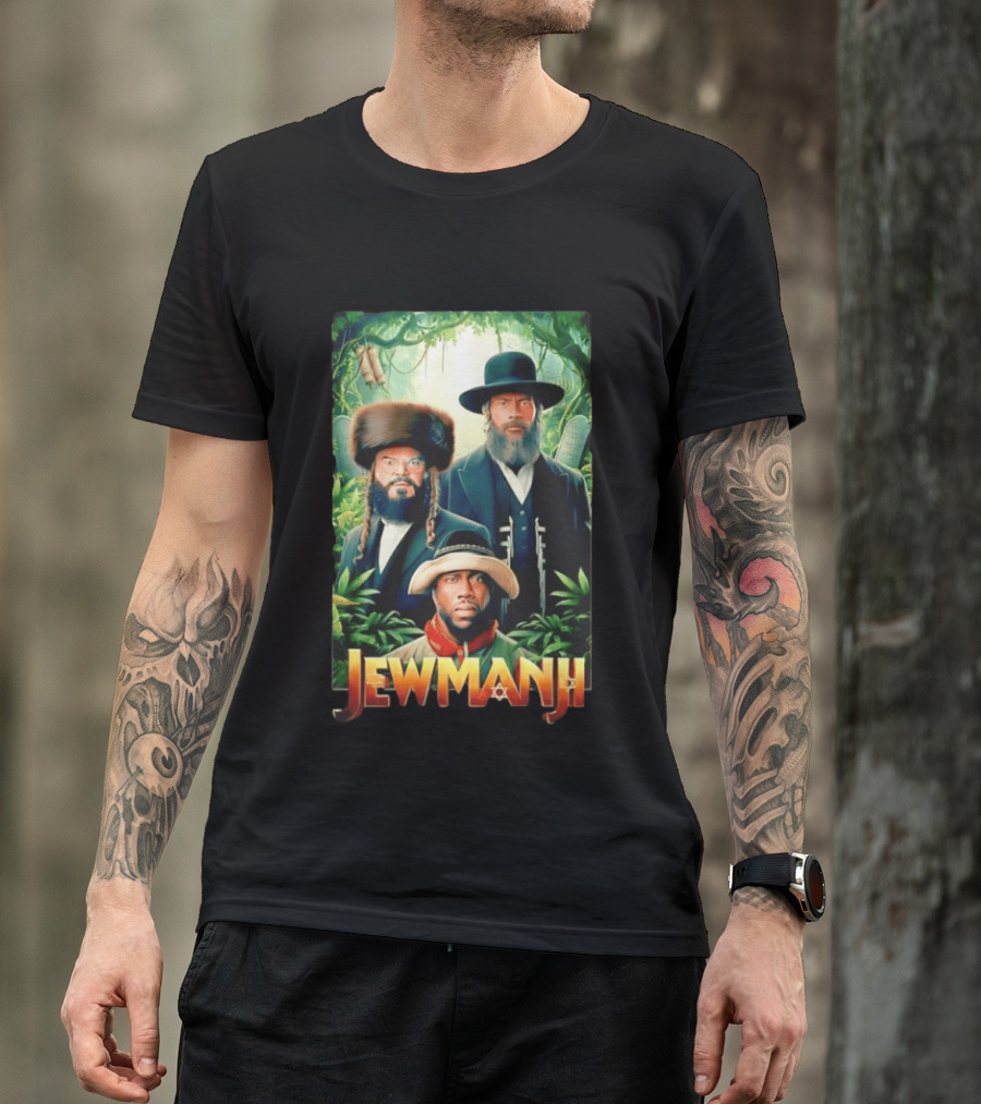 Jewmanji Movie Parody With Orthodox Jewish Characters T-Shirt