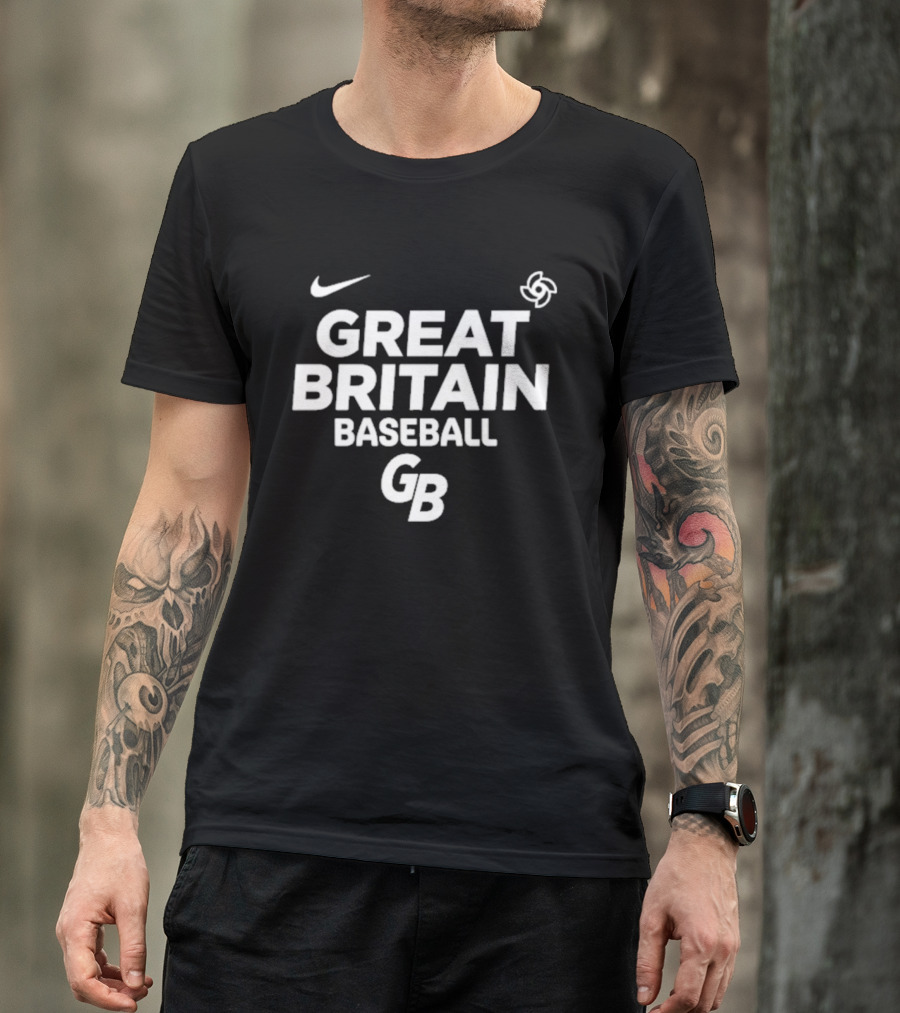 Nike Great Britain Baseball GB Team Sports T-Shirt