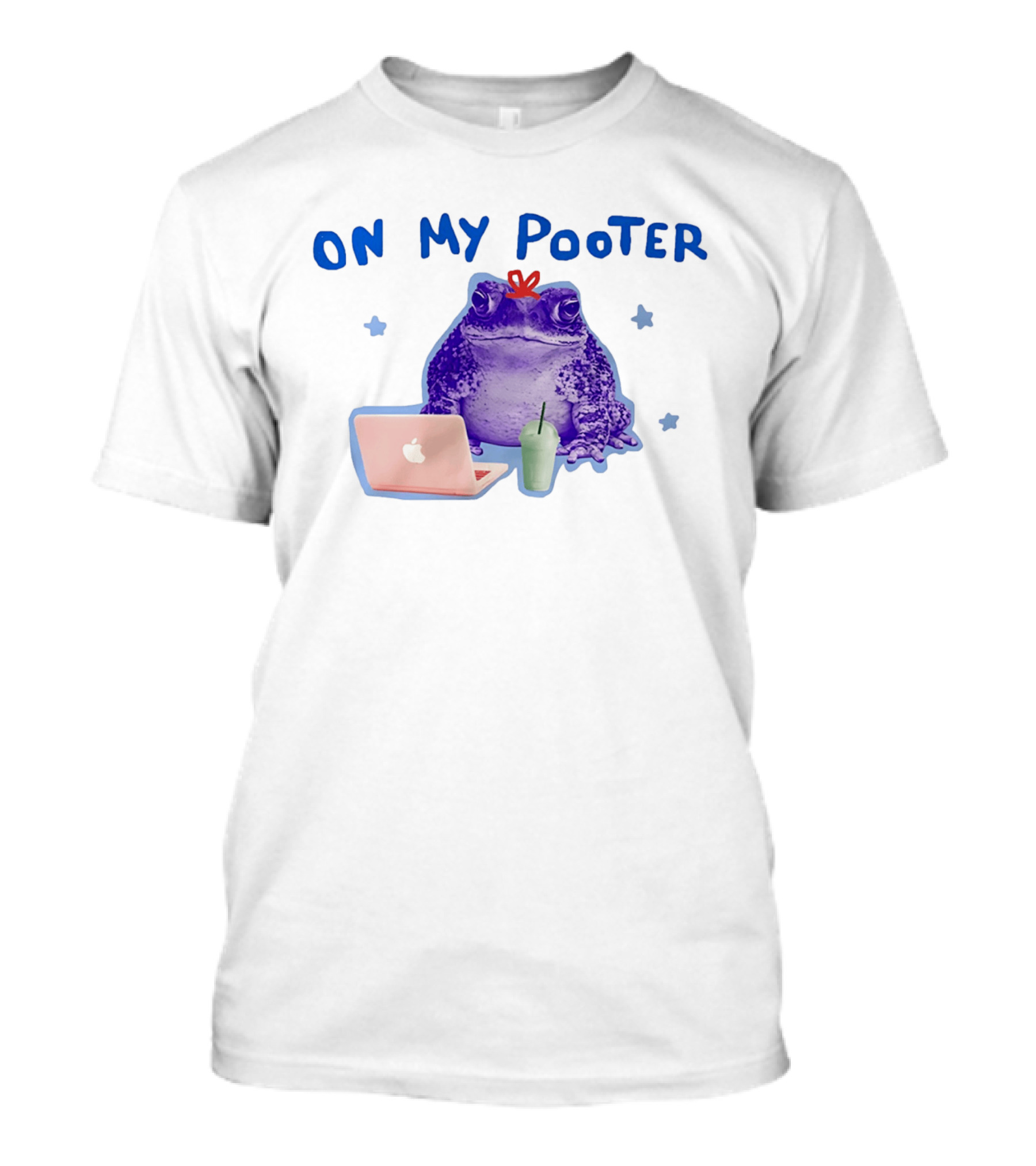 On My Pooter Frog Laptop Smoothie T-Shirt