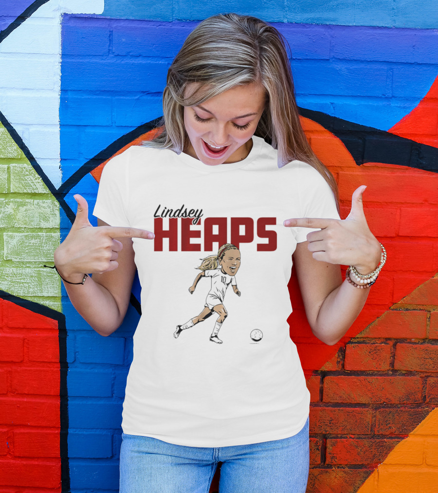 Lindsey Heaps Soccer Caricature USA Player T-Shirt