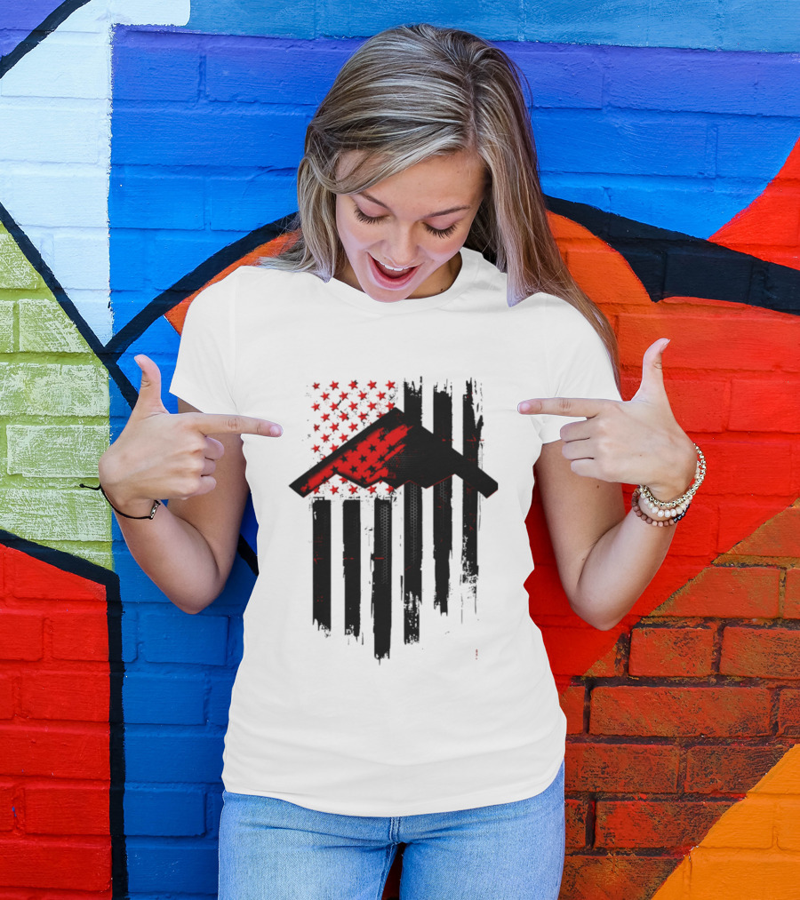 Sprit Carbon Onyx USA Flag Black Red Stars And Stripes T-Shirt