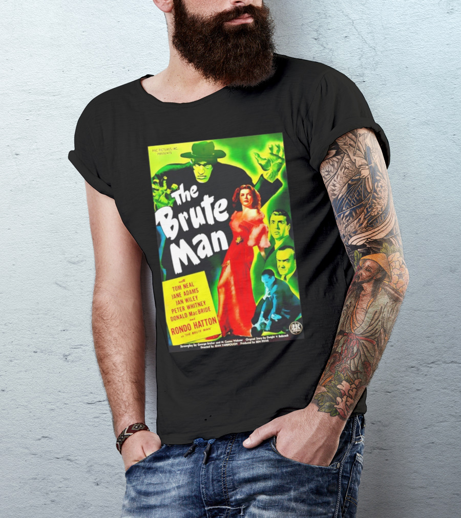 The Brute Man Rondo Hatton Tom Neal Jane Adams Jan Wiley Classic Horror Film T-Shirt