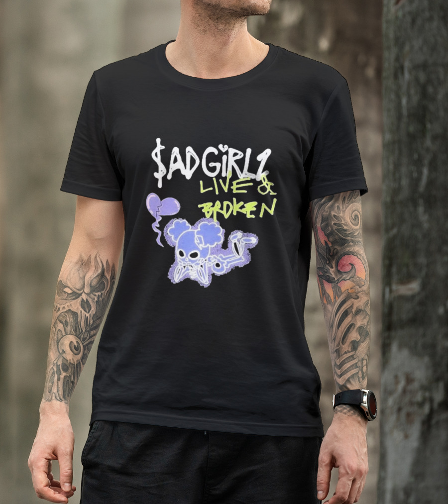 Junior H Sadgirlz Live And Broken Tour 2025 Skeleton Balloon T-Shirt