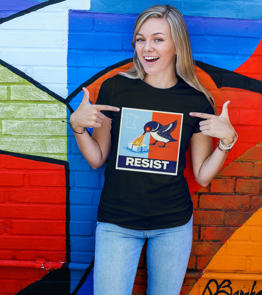 Resist Minnesota Loon Melting ICE Protest T-Shirt