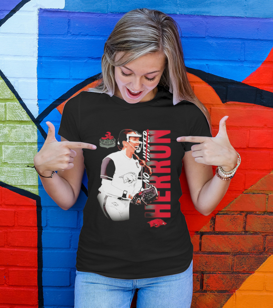 Robyn Herron Arkansas Razorbacks No Hitter No Hitz Herron T-Shirt