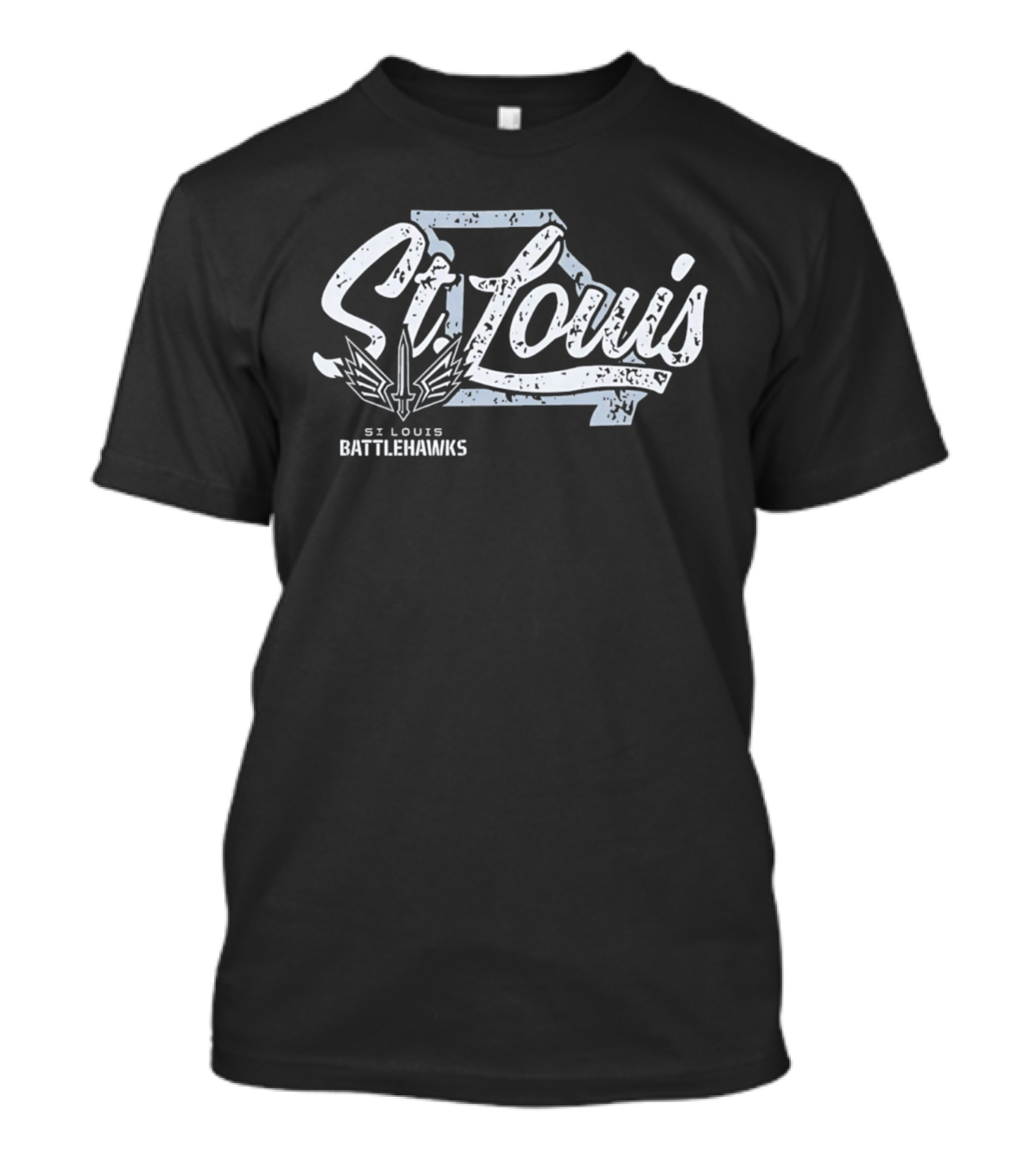 St Louis Battlehawks Map '26 Logo And Sword T-Shirt