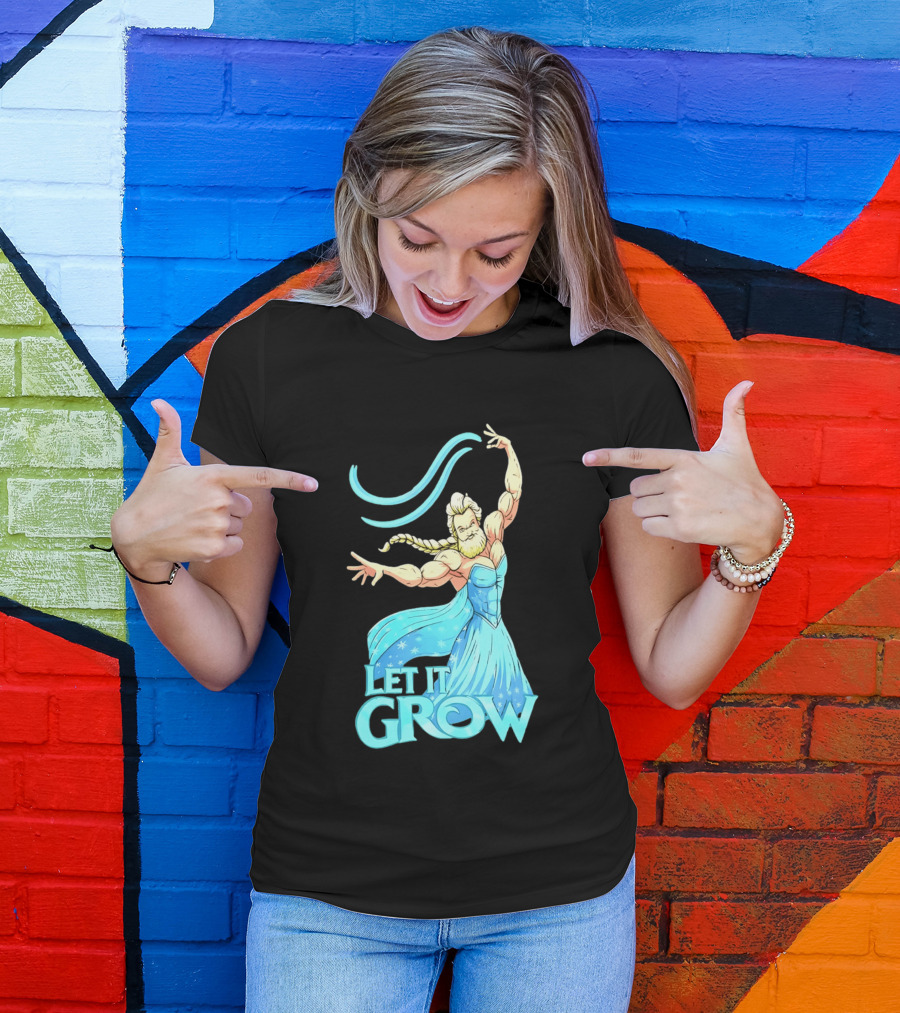 Let It Grow Frozen Elsa Muscular T-Shirt