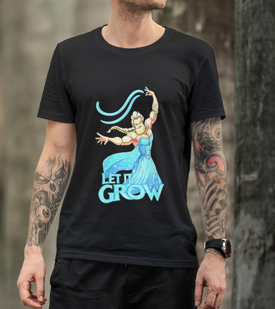 Let It Grow Frozen Elsa Muscular T-Shirt