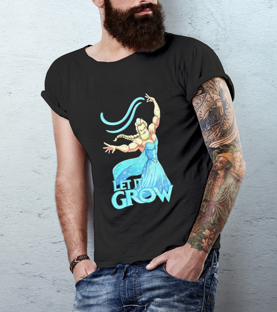Let It Grow Frozen Elsa Muscular T-Shirt