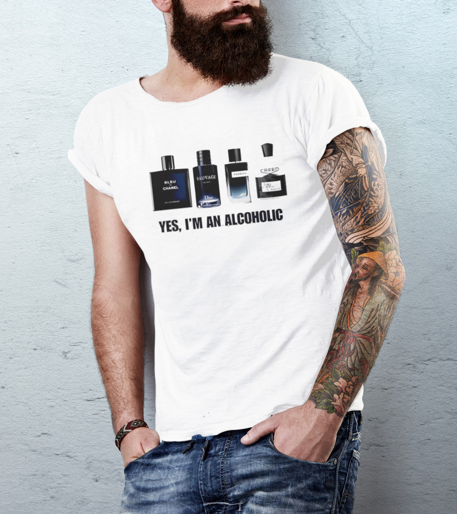 Yes I'm An Alcoholic Creed Perfume Men T-Shirt