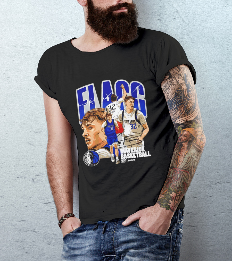 Maverick Basketball Cooper Flagg Dallas NBA 32 Collage T-Shirt