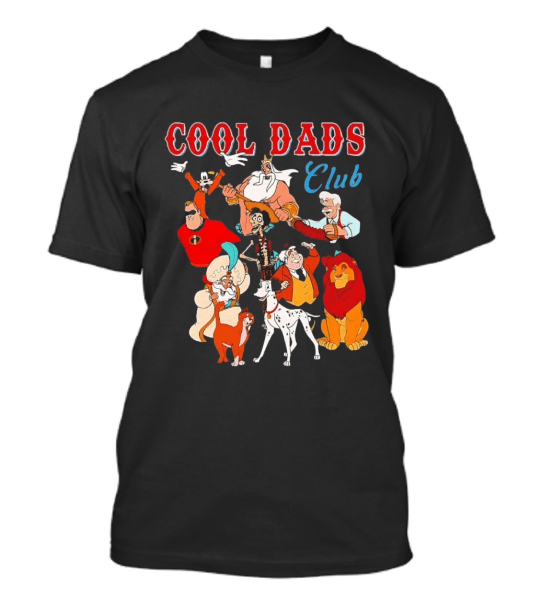 Cool Dads Club Disney Cartoon Characters Magic Fathers Pixar Animation T-Shirt