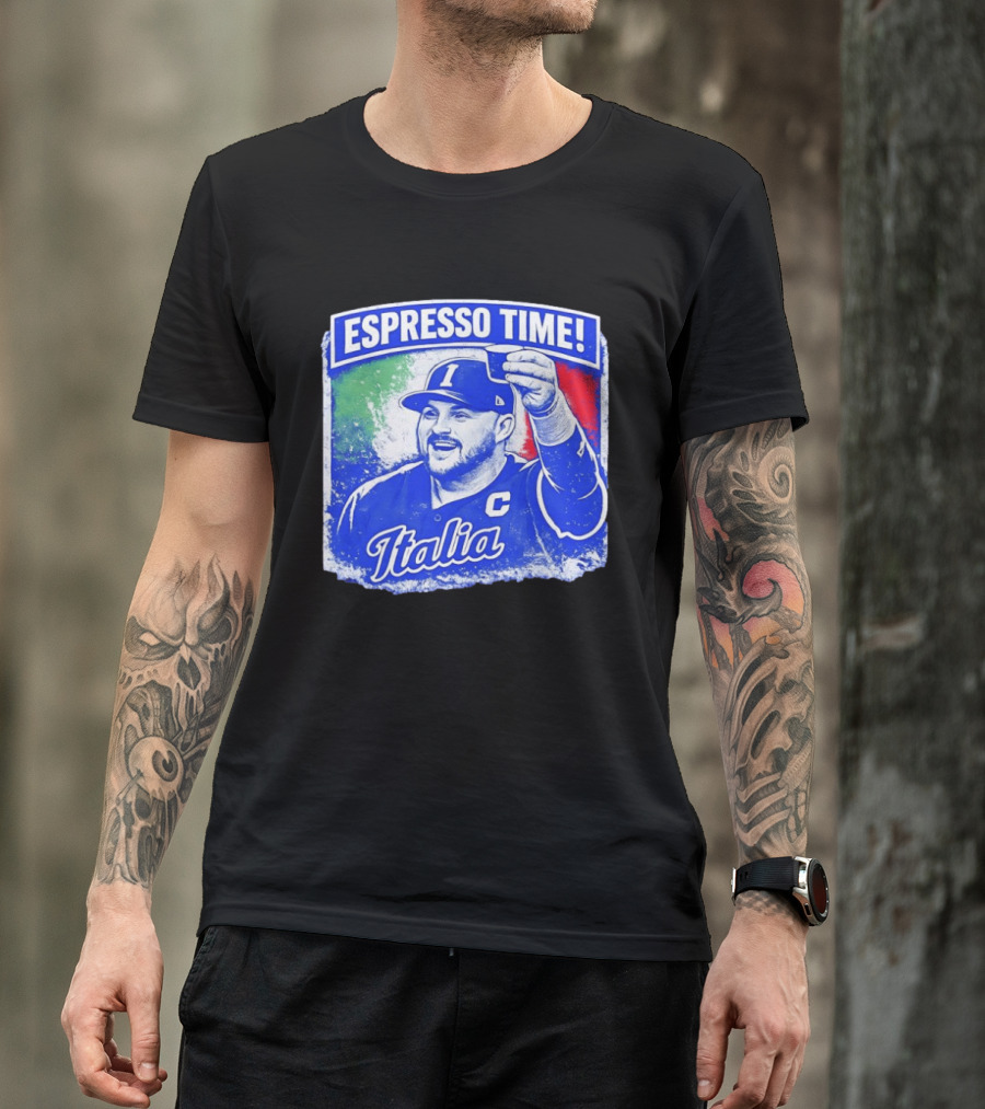 Espresso Time Italia Italy Baseball Celebration T-Shirt