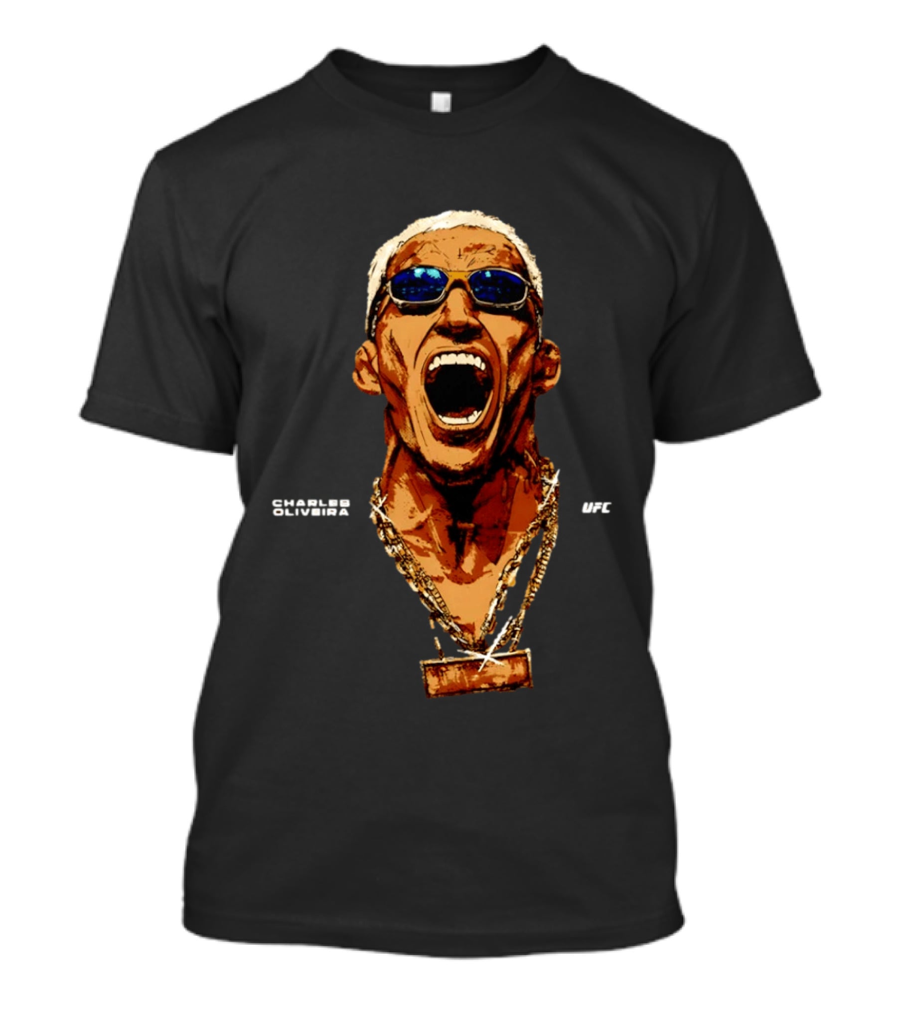 Charles Oliveira UFC Sunglasses Champion Scream T-Shirt