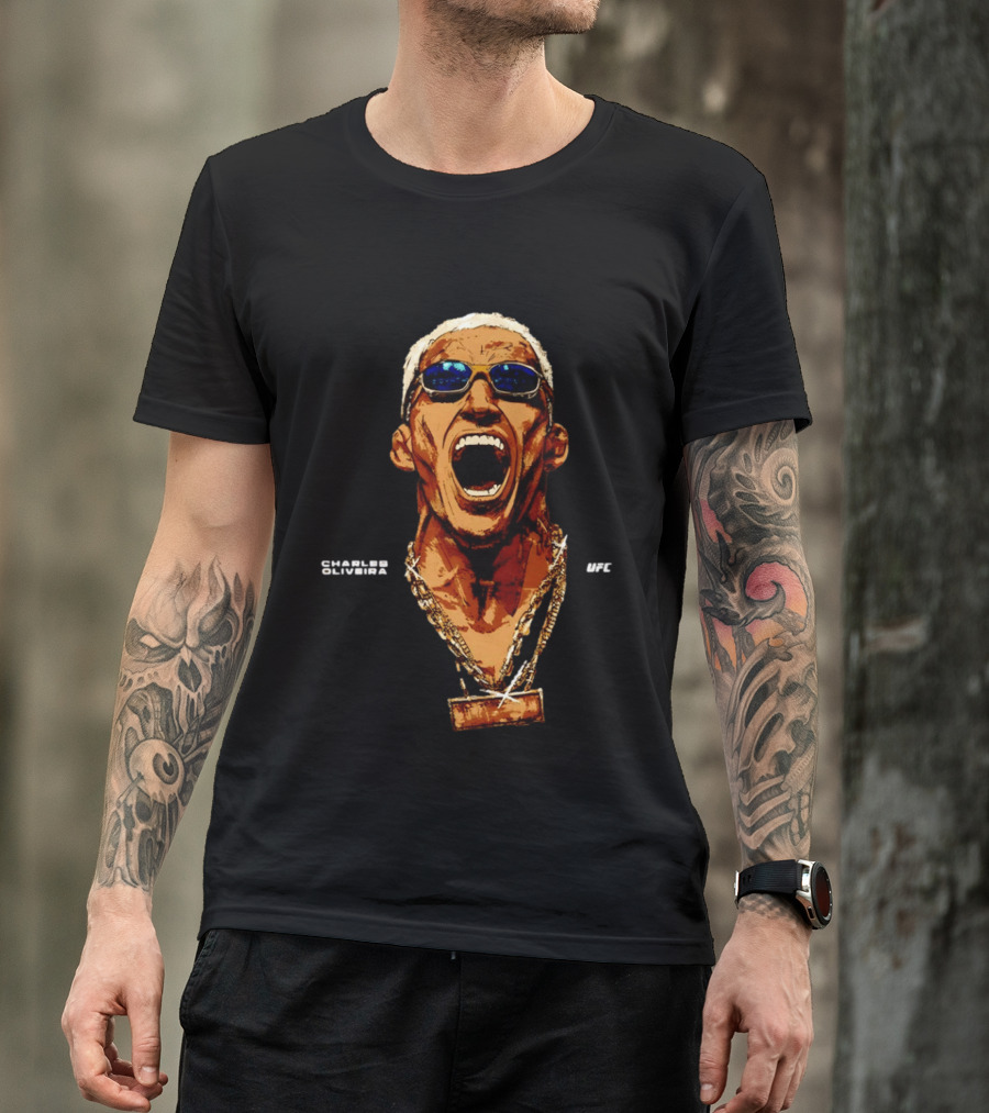 Charles Oliveira UFC Sunglasses Champion Scream T-Shirt