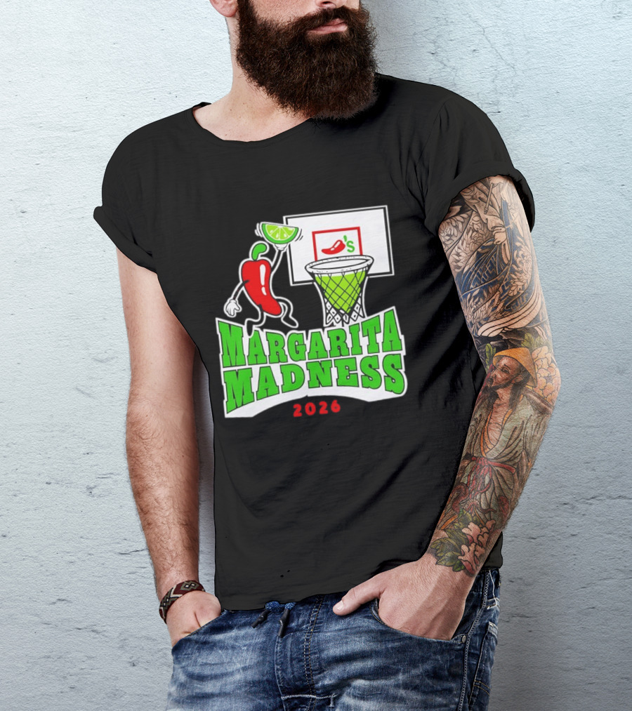 Chili's Margarita Madness 2026 Basketball Event With Lime And Chili Hoops T-Shirt