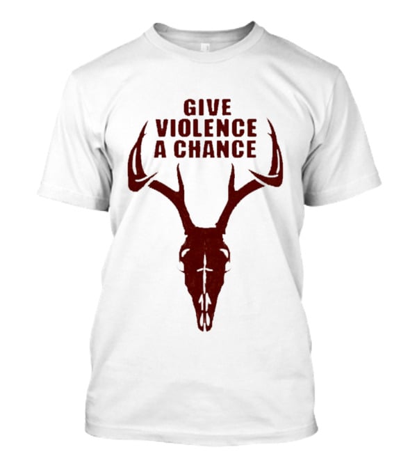 Give Violence A Chance 2026 Antler Skull T-Shirt