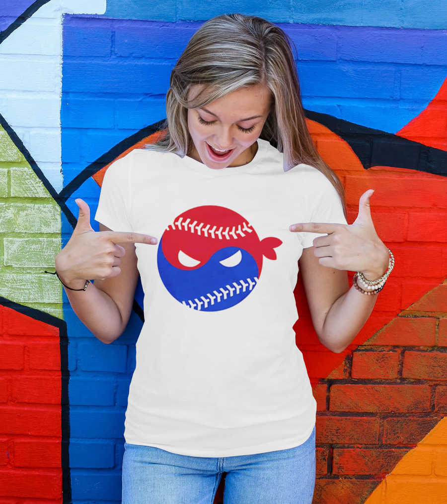 Pitching Ninja South Korea Baseball Yin Yang T-Shirt