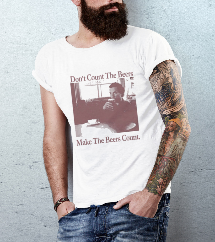 Don't Count The Beers Make The Beers Count Vintage Style Gentlemen T-Shirt