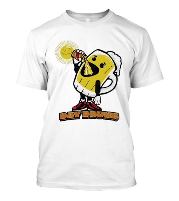 Day Drunk Beer With Sun And Sneakers St. Patrick's Day Celebration T-Shirt