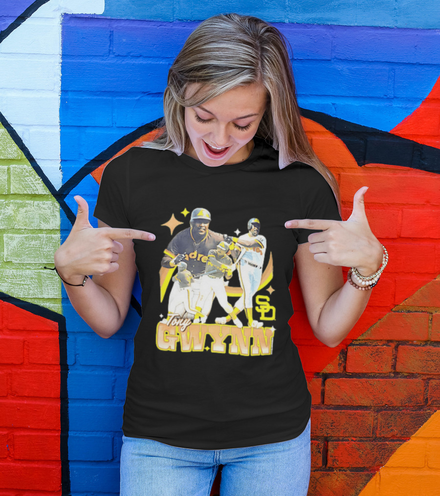 San Diego Padres Tony Gwynn Baseball Legend Collage T-Shirt