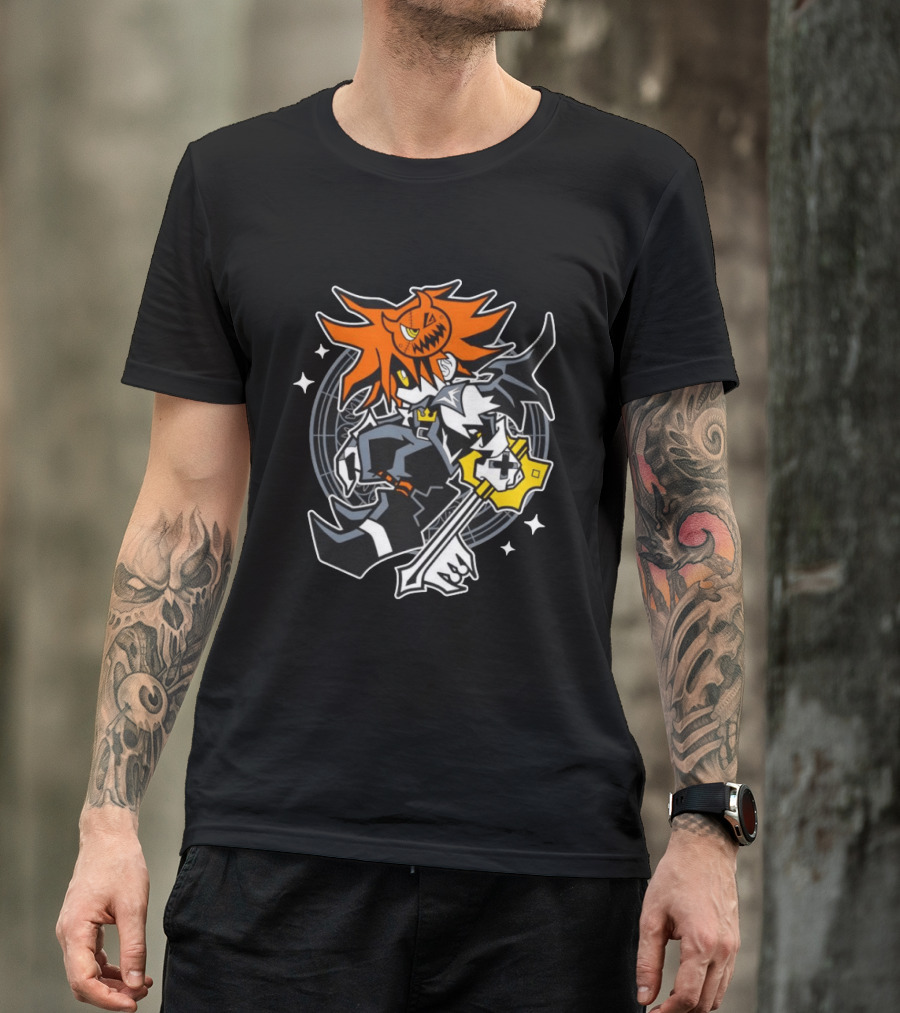 Sora Kingdom Hearts Halloween Trick Or Treat Pumpkin Warrior Magic Keyblade T-Shirt
