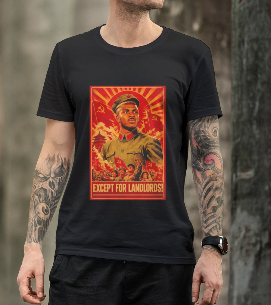 Victor Osimhen Propaganda Style Except For Landlords T-Shirt