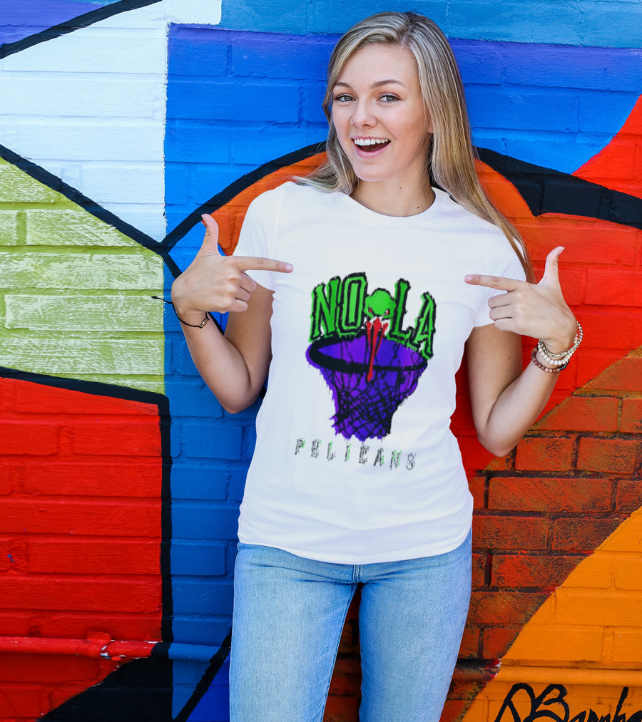 NOLA Pelicans Fest 2026 Basketball Hoop Alien T-Shirt