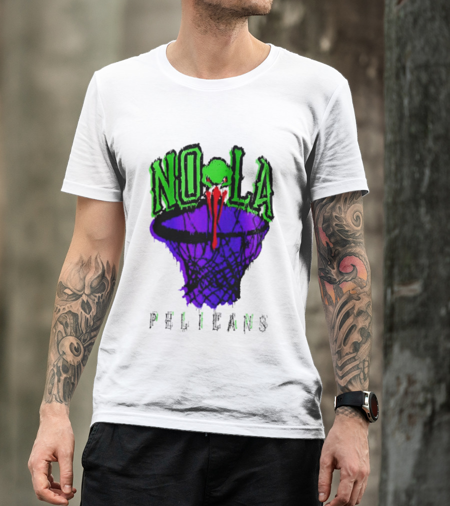 NOLA Pelicans Fest 2026 Basketball Hoop Alien T-Shirt