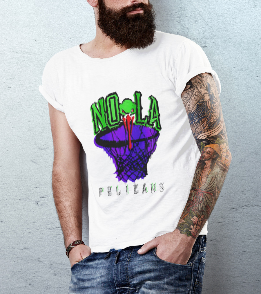 NOLA Pelicans Fest 2026 Basketball Hoop Alien T-Shirt