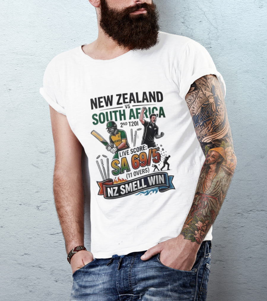 New Zealand Vs South Africa 2nd T20I Live Score SA 69/5 NZ Will Win T-Shirt