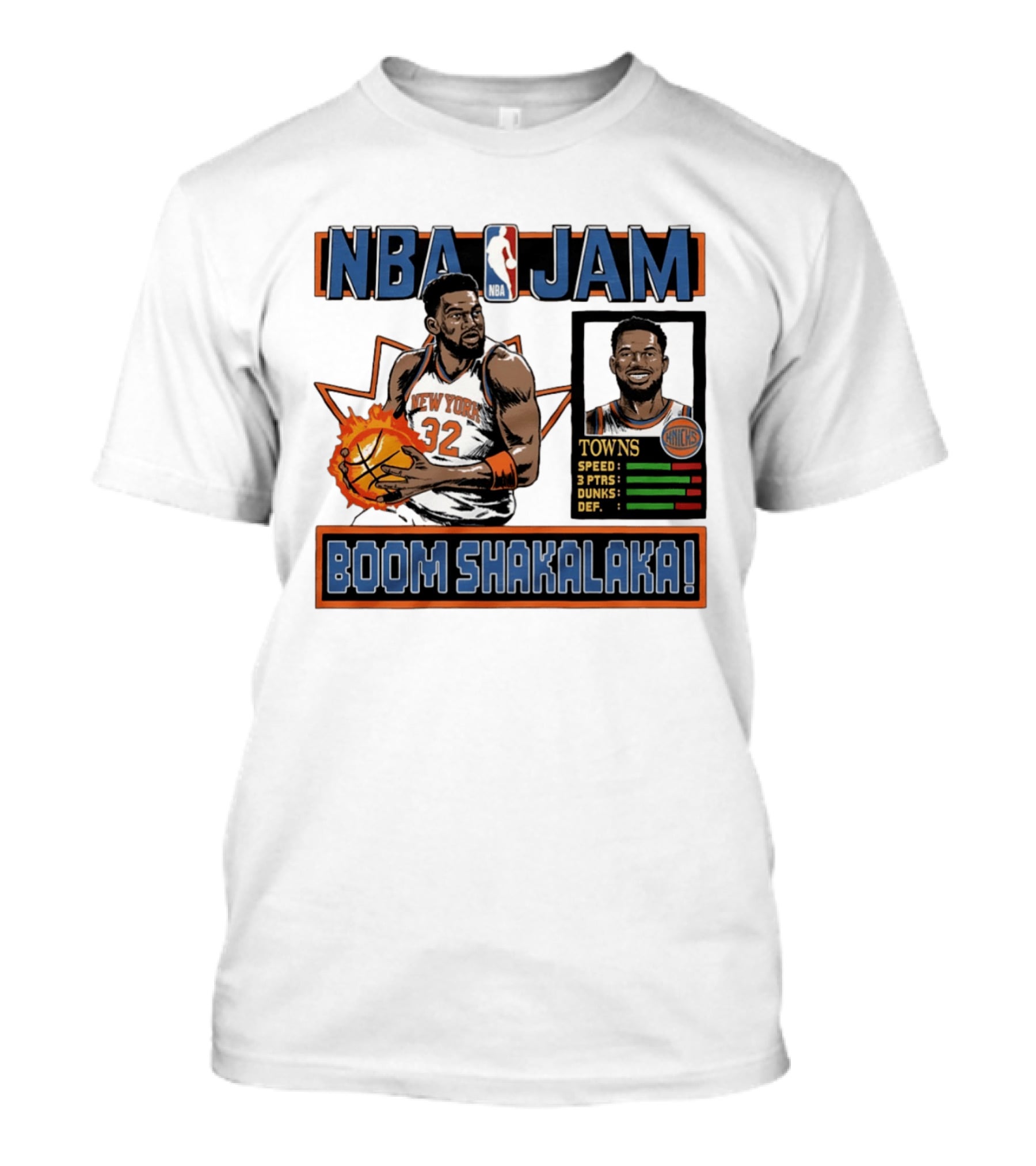NBA Jam Boom Shakalaka New York Knicks Towns T-Shirt