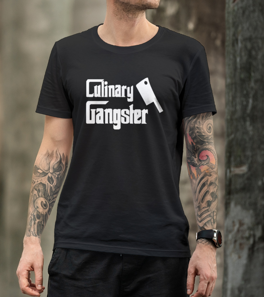 Culinary Gangster Meat Cleaver Style Chef Humor T-Shirt