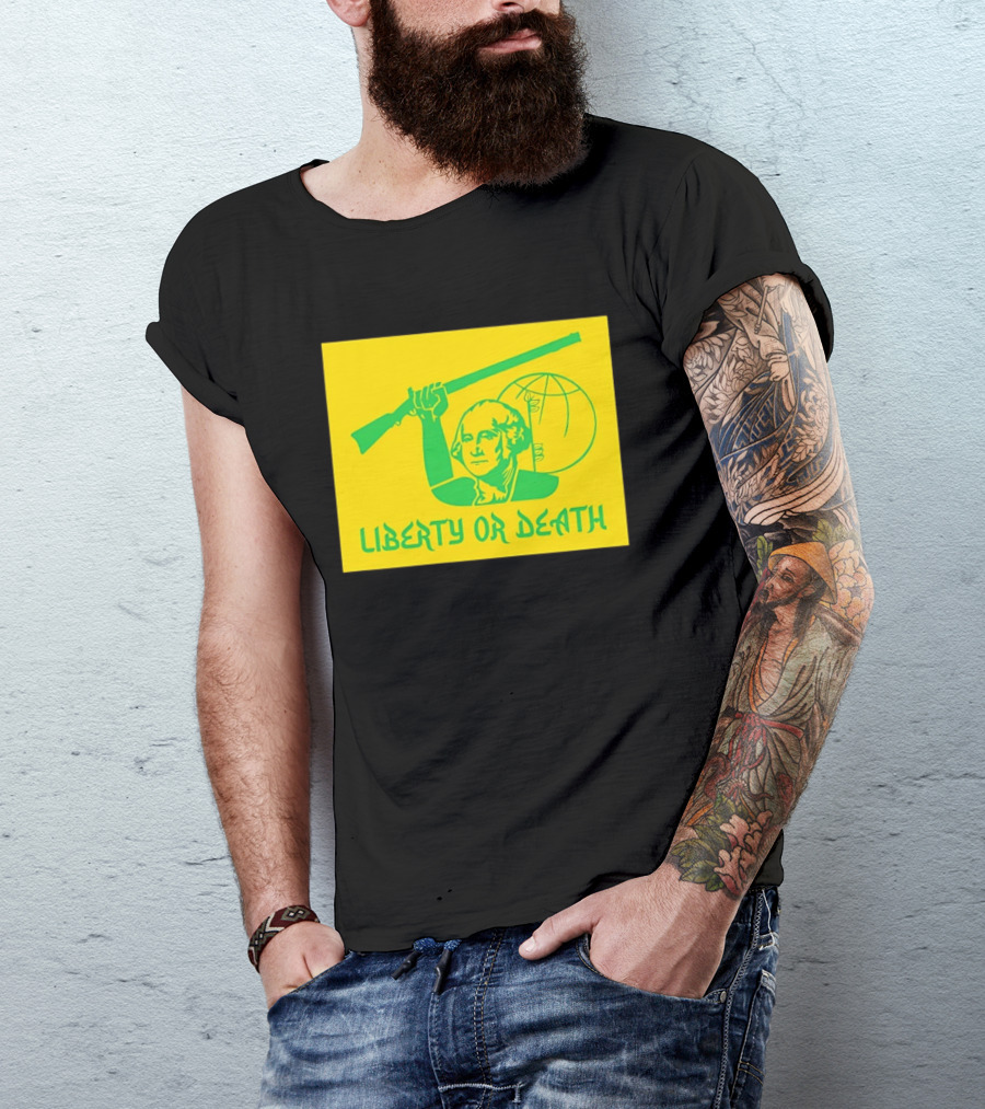 Liberty Or Death 2026 Washington Rifle Globe T-Shirt