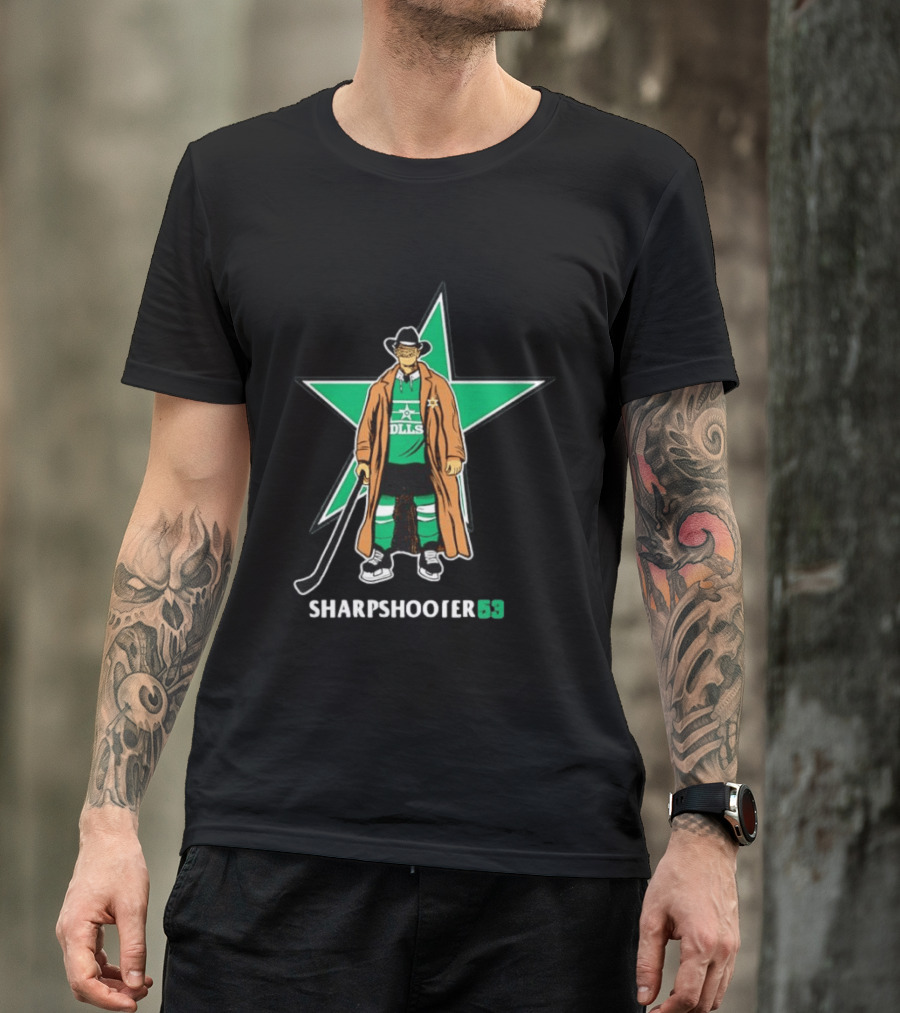 Sharpshooter 53 Dallas Stars Wyatt Johnston Hockey T-Shirt
