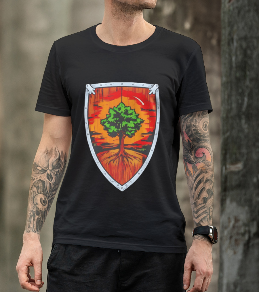 Ser Duncan The Tall Shield Tree Green Warrior Crest T-Shirt