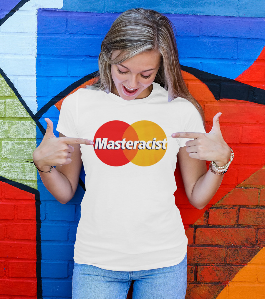 Masteracist Mastercard Parody Logo Red And Yellow Circles T-Shirt
