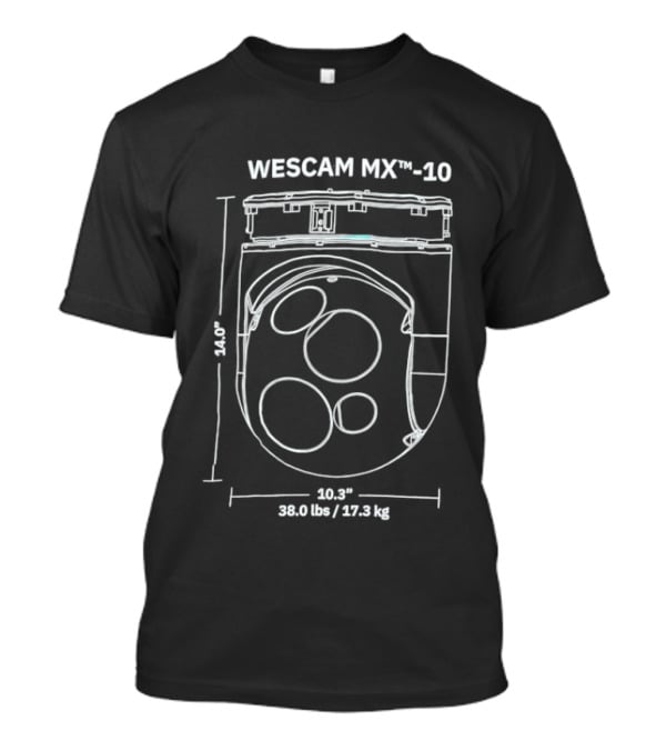 WESCAM MX 10 Technical Drawing 10.3 Inch 34.8 LBS T-Shirt